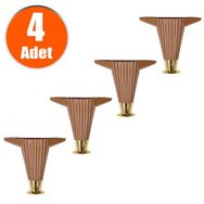 Badem10 Kahverengi 12 cm 4 Adet Mobilya Kanepe Masa Sehpa Ayağı Baza Ayak