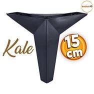Badem10 Kale Lüks 15 cm Siyah Baza Mobilya Kanepe Sehpa Tv Ünitesi Koltuk Ayağı