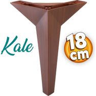 Badem10 Kale Lüks Mobilya Kanepe Sehpa Tv Ünitesi Koltuk Ayağı 18 cm Kahverengi Ahşap Desenli Baza Ayak