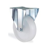 Badem10 Kama Sabit Tablalı 100x32 mm Poliamid Beyaz Burçlu Ağır Yük Tekeri