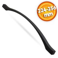 Badem10 Kartaca Çekmece Mutfak Dolap Kapak 224-256 mm Mat Siyah Metal Kulp
