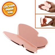 Badem10 Kelebek Çocuk Bebek Genç Odası Çekmece Dolap Kapak Plastik Bakır 32 mm Kulp