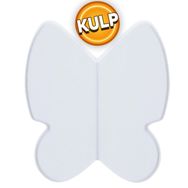 Badem10 Kelebek Çocuk Bebek Genç Odası Çekmece Dolap Kapak Plastik Mat Beyaz 32 mm Kulp