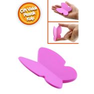 Badem10 Kelebek Çocuk Bebek Genç Odası Çekmece Dolap Kapak Plastik Mat Pembe 32 mm Kulp