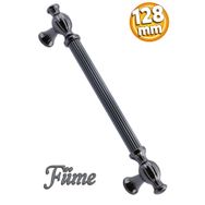 Badem10 Kesir Mobilya Mutfak Dolabı Çekmece Dolap Kapak Füme 128 mm Metal Kulp