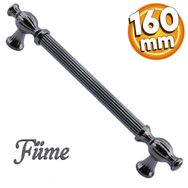 Badem10 Kesir Mobilya Mutfak Dolabı Çekmece Dolap Kapak Füme 160 mm Metal Kulp