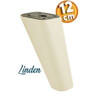 Badem10 Linden 12 cm Krem Oval Baza Lüks Mobilya Kanepe Sehpa TV Ünitesi Koltuk Ayağı