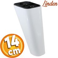 Badem10 Linden Lüks 14 cm Beyaz Oval Baza Mobilya Kanepe Sehpa TV Ünitesi Koltuk Ayağı