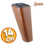 Badem10 Linden Lüks 14 cm Kahverengi Ahşap Desenli Baza Mobilya Kanepe Sehpa TV Ünitesi Koltuk Ayağı