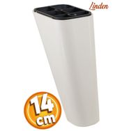 Badem10 Linden Lüks 14 cm Krem Oval Baza Mobilya Kanepe Sehpa TV Ünitesi Koltuk Ayağı