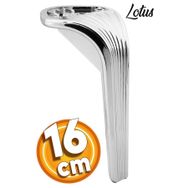 Badem10 Lotus Lüks 16 cm Parlak Krom Baza Mobilya Kanepe Sehpa TV Ünitesi Koltuk Ayağı