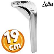 Badem10 Lotus Lüks 19 cm Parlak Krom Baza Mobilya Kanepe Sehpa TV Ünitesi Koltuk Ayağı