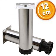 Badem10 Mobilya Kanepe Baza Koltuk Destek Ayağı Ayarlanabilir 12 cm Krom Metal Ayak