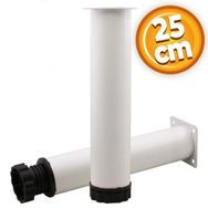Badem10 Mobilya Kanepe Baza Koltuk Destek Ayağı Ayarlanabilir 25 cm Beyaz Metal Ayak