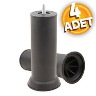 Badem10 Mobilya Kanepe Baza Koltuk Destek Ayağı M8 Civata 4 Adet 15 cm Siyah Ayak