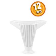 Badem10 Mobilya Kanepe Koltuk Sehpa Ünite Puf 12 cm Beyaz Baza Ayak