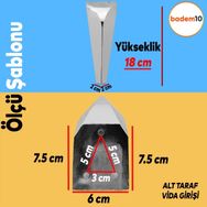 Badem10 Mobilya Koltuk Kanepe Ünite Ayağı 18 cm Krom Metal Baza Ayak