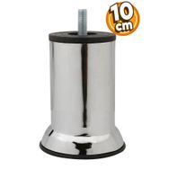 Badem10 Mobilya M8 Civata Krom Metal Ayak 10 cm Metal Kanepe Baza Koltuk Destek Ayağı