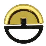 Badem10 Montana Çekmece Dolap Kapak 32 mm Sert Plastik Mat Siyah Gold Kulp