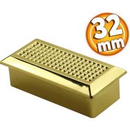 Badem10 Monte Düğme Çekmece Dolap Kapak Plastik Altın Gold 32 mm Kulp