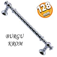Badem10 Mutfak Dolabı Çekmece Dolap Kapak Kulpu Kulbu Krom 128 mm Metal Kulp
