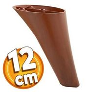 Badem10 Napoli Lüks 12 cm Kahverengi Ahşap Desenli Baza Mobilya Kanepe Sehpa TV Ünitesi Koltuk Ayağı