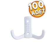 Badem10 Noktalı Askı Portmanto Vestiyer Metal 100 Adet Duvar Dolap Elbise Askısı