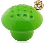 Badem10 Noktalı Mantar Düğme Çekmece Bebek Çocuk Genç Odası Dolap Kapak Yeşil Metal Kulp