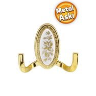 Badem10 Palmira Duvar Vestiyer Gold Metal Dolap Elbise Havlu Askılığı