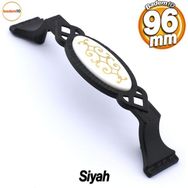 Badem10 Palmira Mutfak Dolabı Çekmece Dolap Kapak Siyah 96 mm Metal Kulp