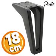 Badem10 Penta Lüks 18 cm Siyah Baza Mobilya Kanepe Sehpa TV Ünitesi Koltuk Ayağı