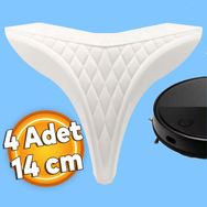 Badem10 Petek Lüks 14 cm Beyaz Baza 4 Adet Mobilya Kanepe Sehpa Tv Ünitesi Koltuk Puf Ayağı