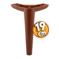 Badem10 Piko Lüks 19 cm Ahşap Desenli Kahve Baza Mobilya Kanepe Sehpa TV Ünitesi Koltuk Ayağı
