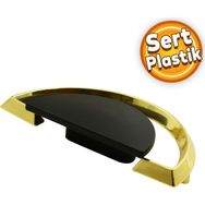 Badem10 Regnum Çekmece Dolap Kapak Plastik Mat Siyah Gold Kulp