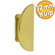 Badem10 Runnen Çekmece Dolap Kapak Plastik Gold Altın 32 mm Kulp