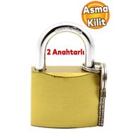 Badem10 Sarı 25 mm 2 Anahtarlı Asma Kilit