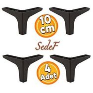 Badem10 Sedef Lüks 10 cm Siyah 4 Adet Mobilya Kanepe Sehpa TV Ünitesi Koltuk Ayağı