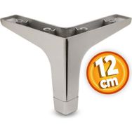 Badem10 Sedef Lüks 12 cm Parlak Krom Baza Mobilya Kanepe Sehpa TV Ünitesi Koltuk Ayağı
