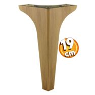 Badem10 Sedef Lüks 19 cm Ahşap Desenli Kahverengi Baza Mobilya Kanepe Sehpa TV Ünitesi Koltuk Ayağı