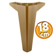 Badem10 Sedir Ahşap Desenli Koyu Ceviz Renk 18 cm Mobilya Kanepe Sehpa TV Ünitesi Baza Koltuk Ayağı