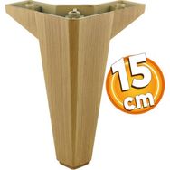 Badem10 Sedir Lüks 15 cm Ahşap Desenli Kahverengi Baza Mobilya Kanepe Sehpa TV Ünitesi Koltuk Ayağı