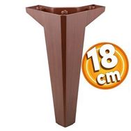 Badem10 Sedir Lüks 18 cm Ahşap Desenli Kahverengi Baza Mobilya Kanepe Sehpa TV Ünitesi Koltuk Ayağı