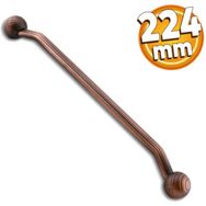 Badem10 Topuz Mobilya Mutfak Dolabı Çekmece Dolap Kapak Antik Bakır 224 mm Metal Kulp
