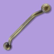 Badem10 Topuz Mutfak Dolabı Çekmece Dolap Kapak Antik Sarı 160 mm Metal Kulp