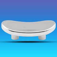Badem10 Trend Düğme Çekmece Dolap Kapak Plastik Krom 32 mm Kulp