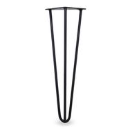 Badem10 Üçgen Mobilya 40 cm Mat Siyah Metal Masa Sehpa Ayağı