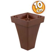 Badem10 Venüs Lüks 10 cm Kahverengi Ahşap Desenli Baza Mobilya Kanepe Sehpa TV Ünitesi Koltuk Ayağı