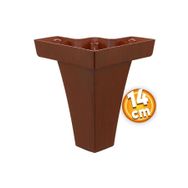 Badem10 Venüs Lüks 14 cm Kahverengi Ahşap Desenli Baza Mobilya Kanepe Sehpa TV Ünitesi Koltuk Ayağı