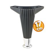 Badem10 Wetra Line Lüks 17 cm Antrasit Krom Baza Mobilya Kanepe Sehpa TV Ünitesi Koltuk Ayağı