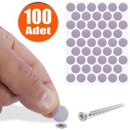 Badem10 Yapışkanlı 100 Adet Lila Vida Kapatıcı Kapağı